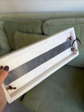 🗽CB2 Marble /Leather Tray
